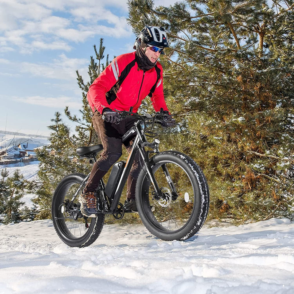 26" Fat Tire Electric Mountain Bike 500W 48V 13AH Removable Battery Shimano 7 Speed I377370