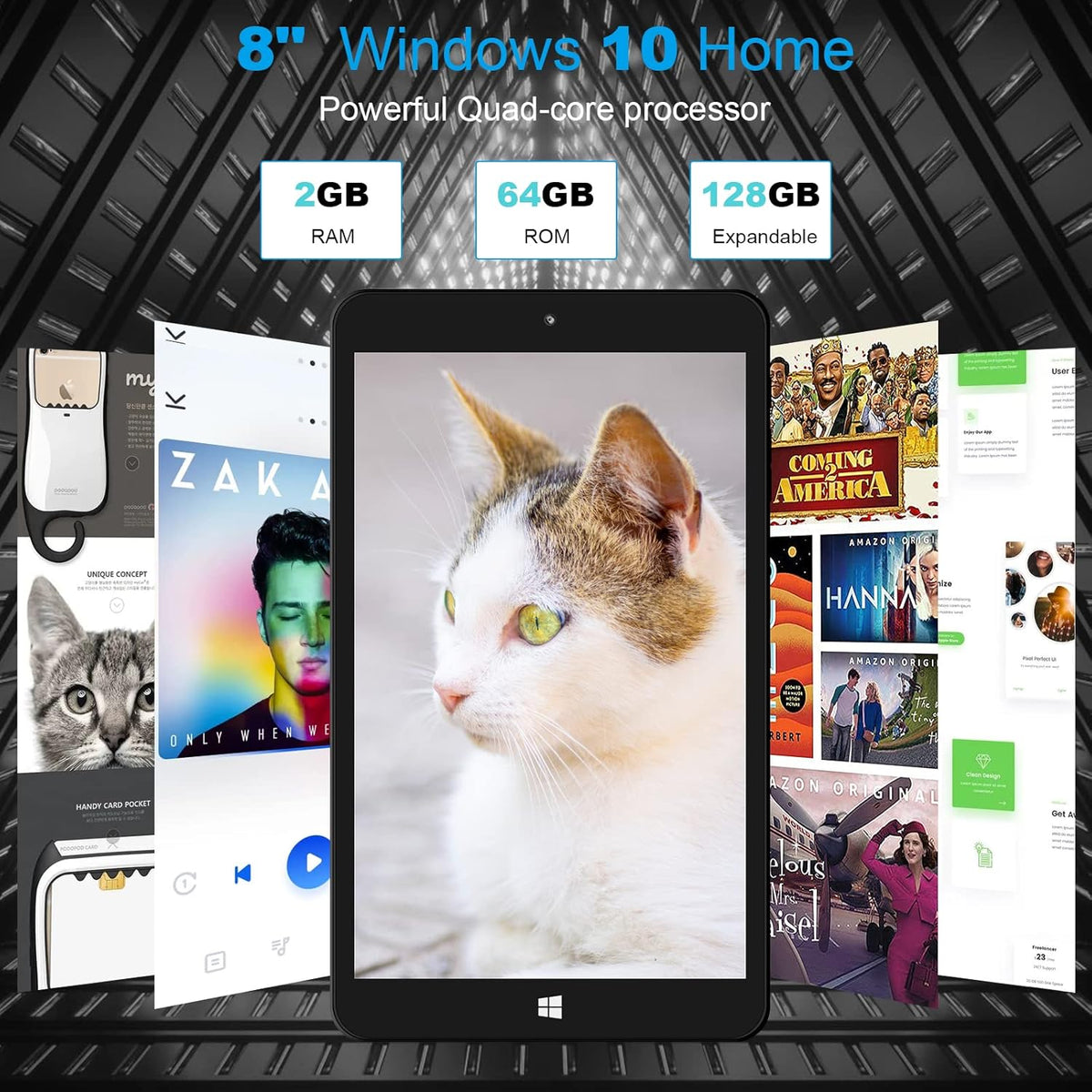 8 Windows Tablet with 1280x800 IPS HD Display O202