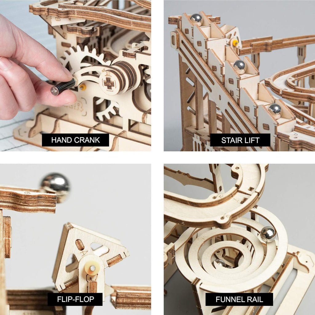 Marble Run 3D Wooden Model Kits 3D Puzzle Mechanical Puzzles L5789