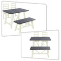 4-Piece Dining Table Set with Bench and 2 Chairs U299