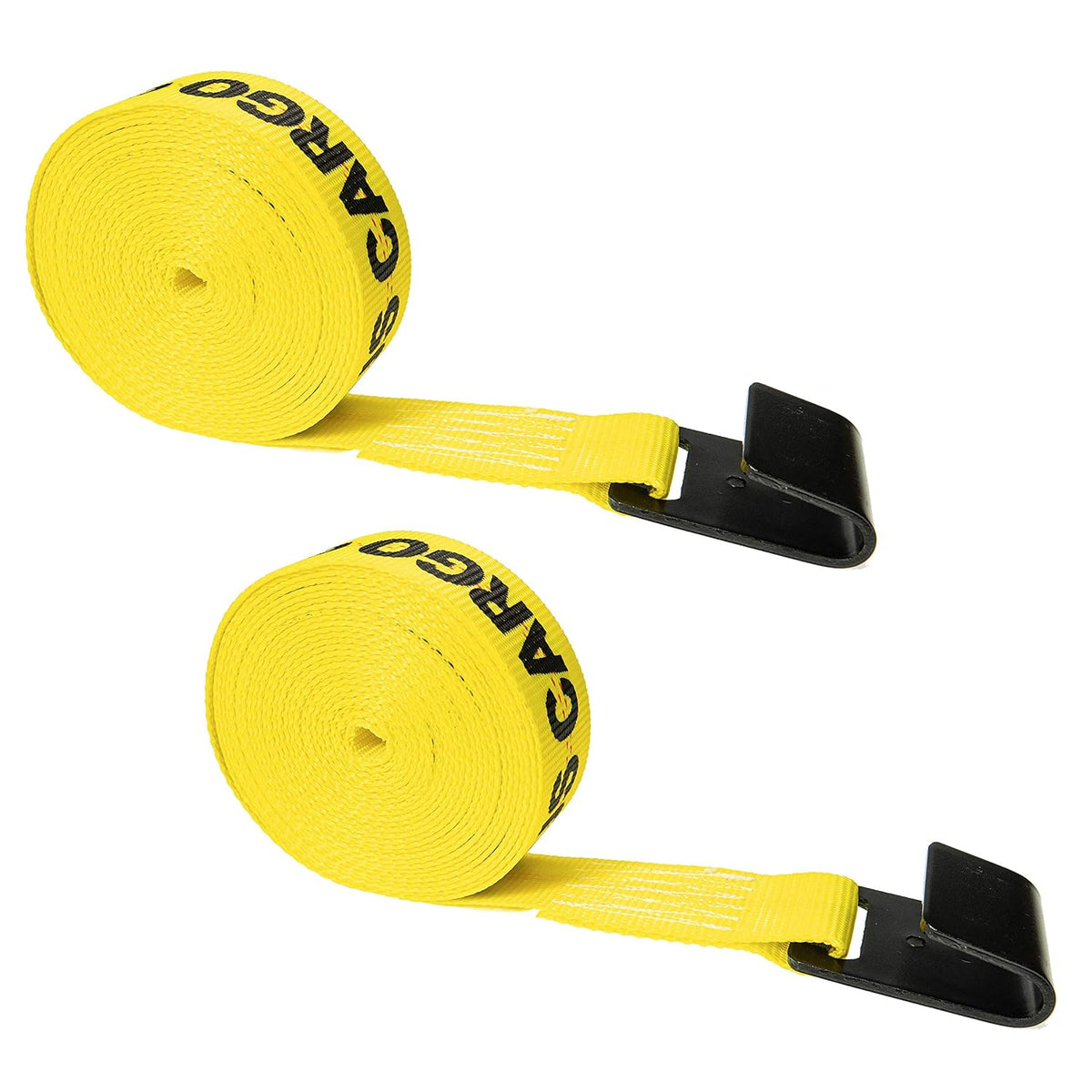 2 Pack 25 Foot Long 2 Inch Wide Replacement Strap with Black Flat Hook M765555