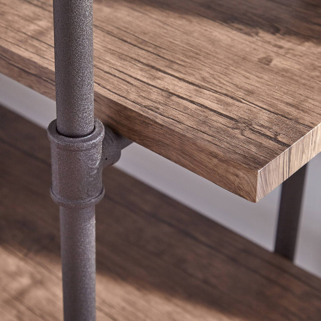4-Tier Industrial Shelf in Dark Brown Q451