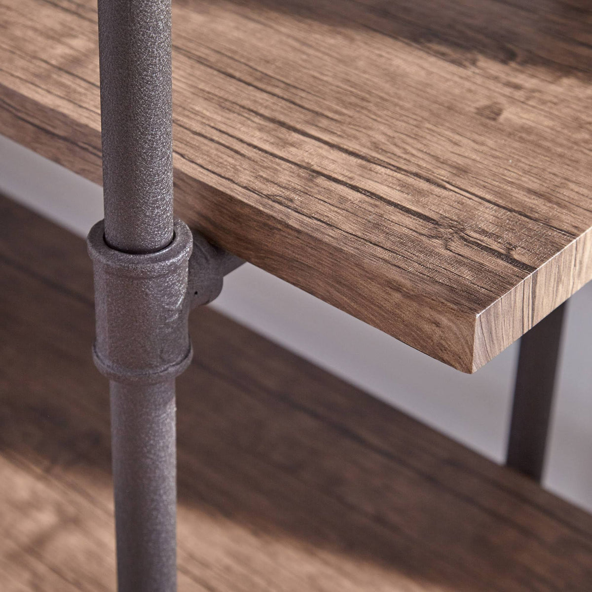 4-Tier Industrial Shelf in Dark Brown Q451