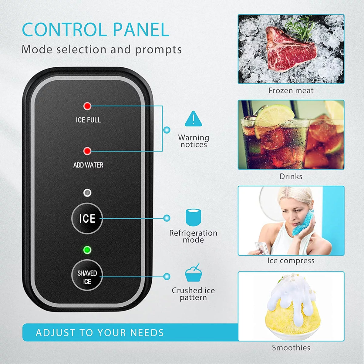 2 in 1 Countertop Ice Maker & Ice Shaver Machine H4625
