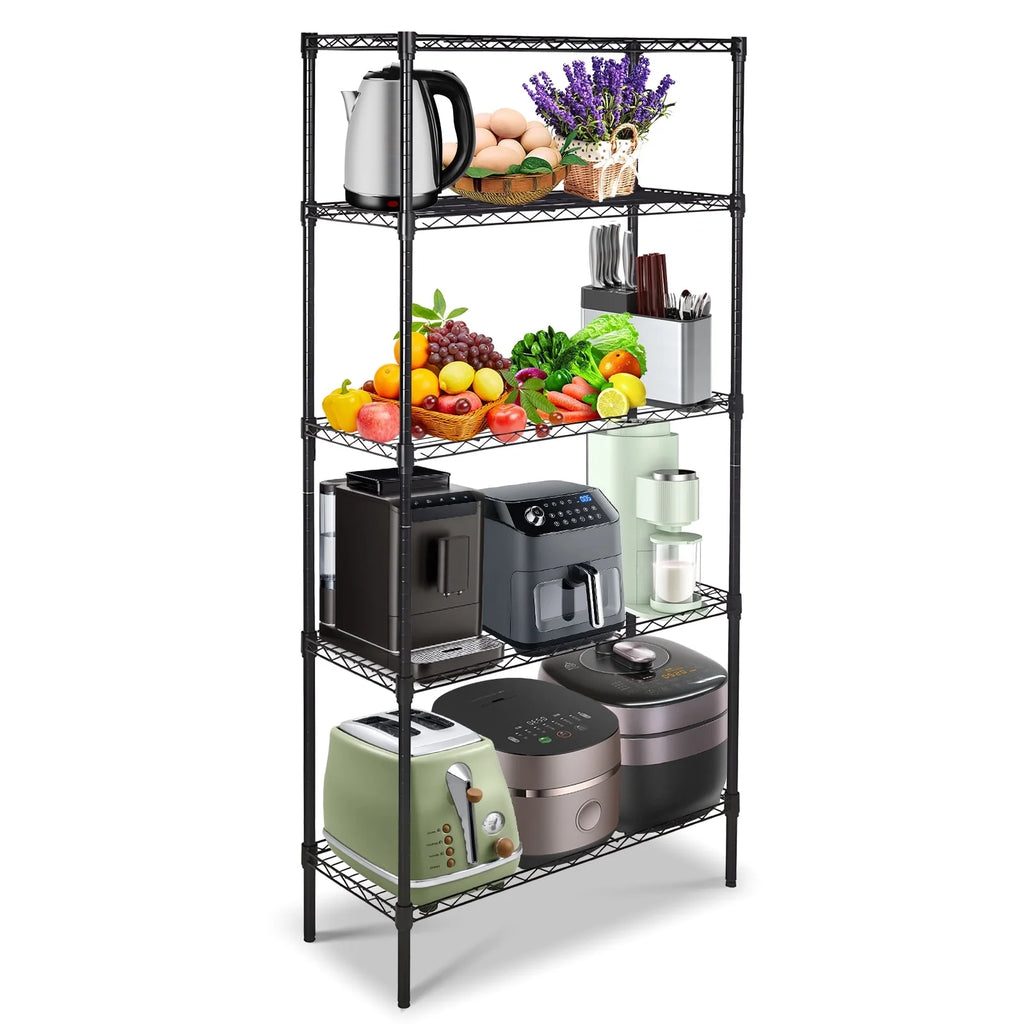 5 Tier Metal Storage Shelving Unit 35 x 14 x 70" Q615