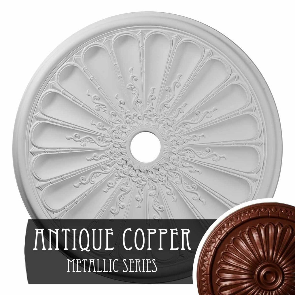 31 1/2x22OD x 3 5/8x22ID x 1 1/2x22P Rubbed Bronze Ceiling Medallion C749714
