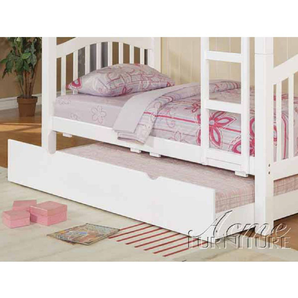 White Twin Trundle with Pull Down Bed J981189