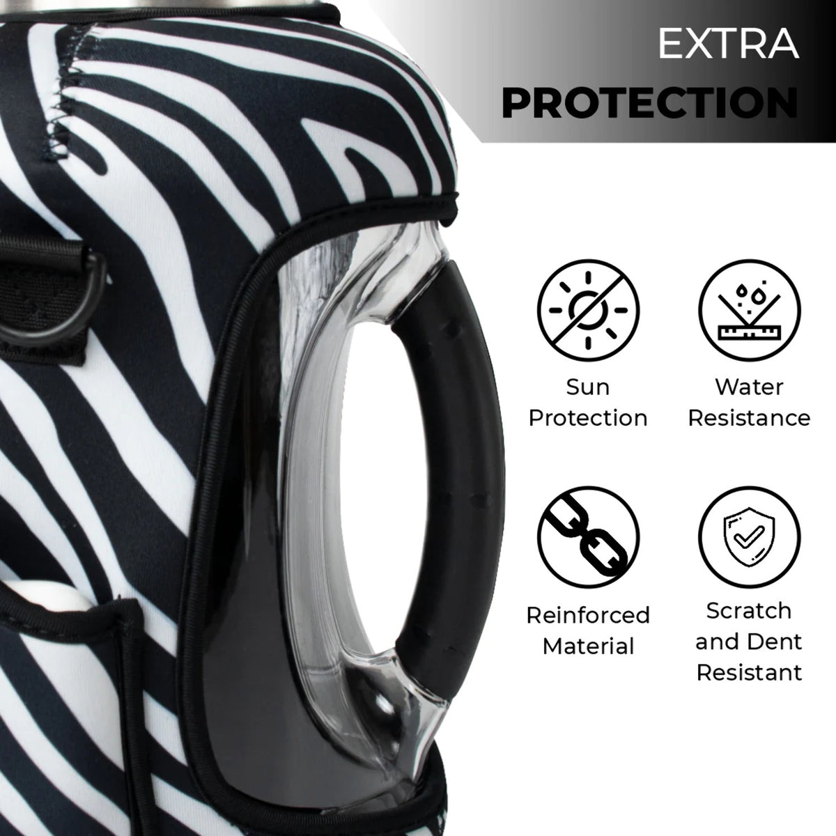 Black Lady Bug Gallon Water Bottle with Straw N864