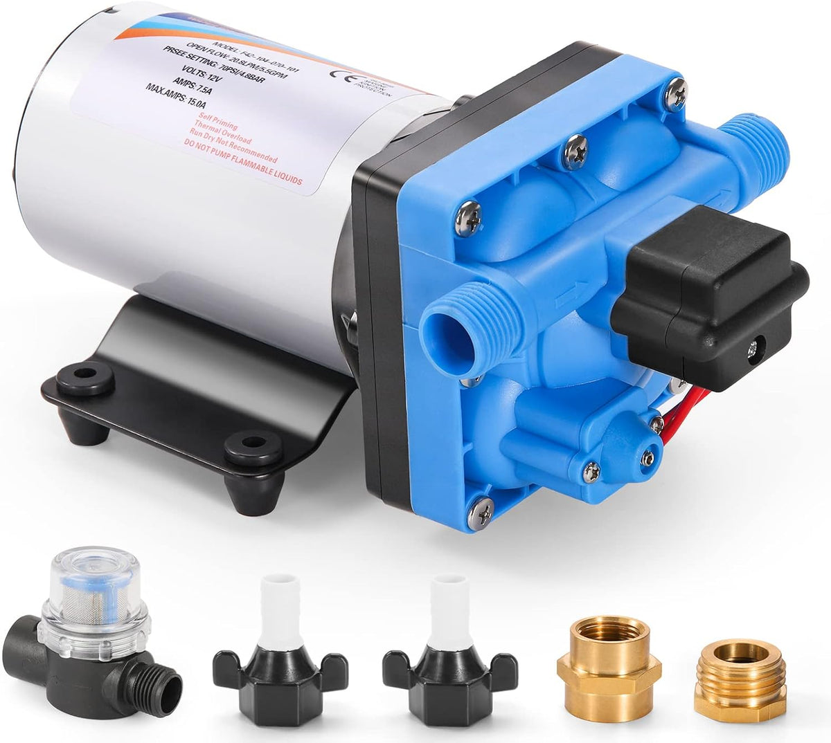 12V Self Priming Diaphragm Pump with Pressure Switch Z5484