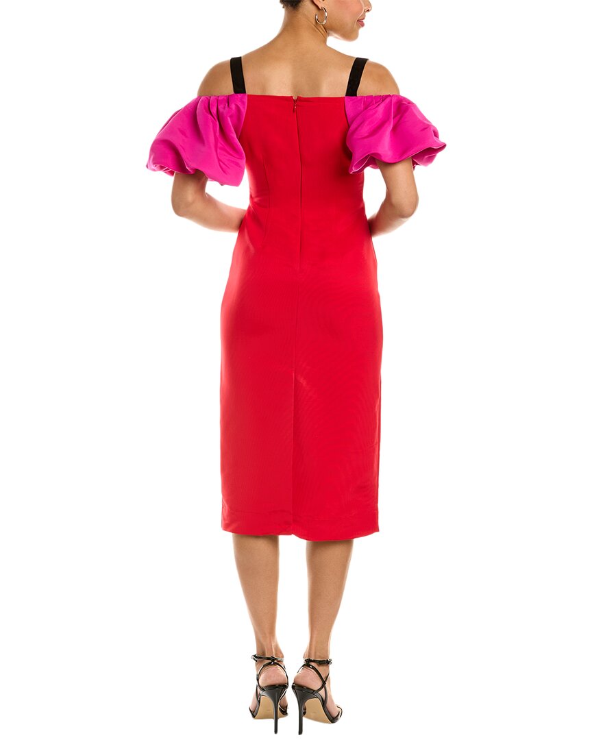 Red Off-The-Shoulder Midi Dress I47388