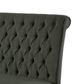 Tufted Fabric Upholstered Wooden Love Seat Bench V6576