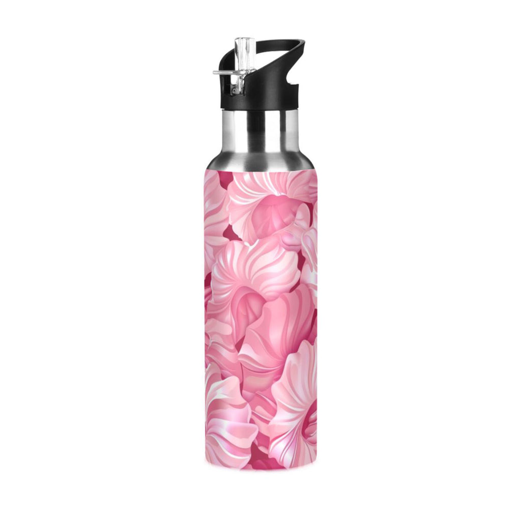 Pink Insulated Stainless Steel Water Bottle with Straw Lid 20 oz N912