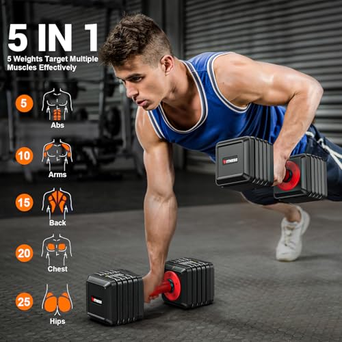 Adjustable Dumbbells Set of 2 with Anti-Slip Handle N1194