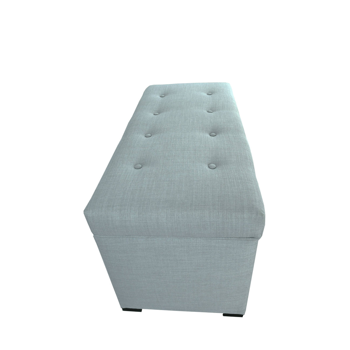 Green 8 Button Tufted Storage Bench Q53943