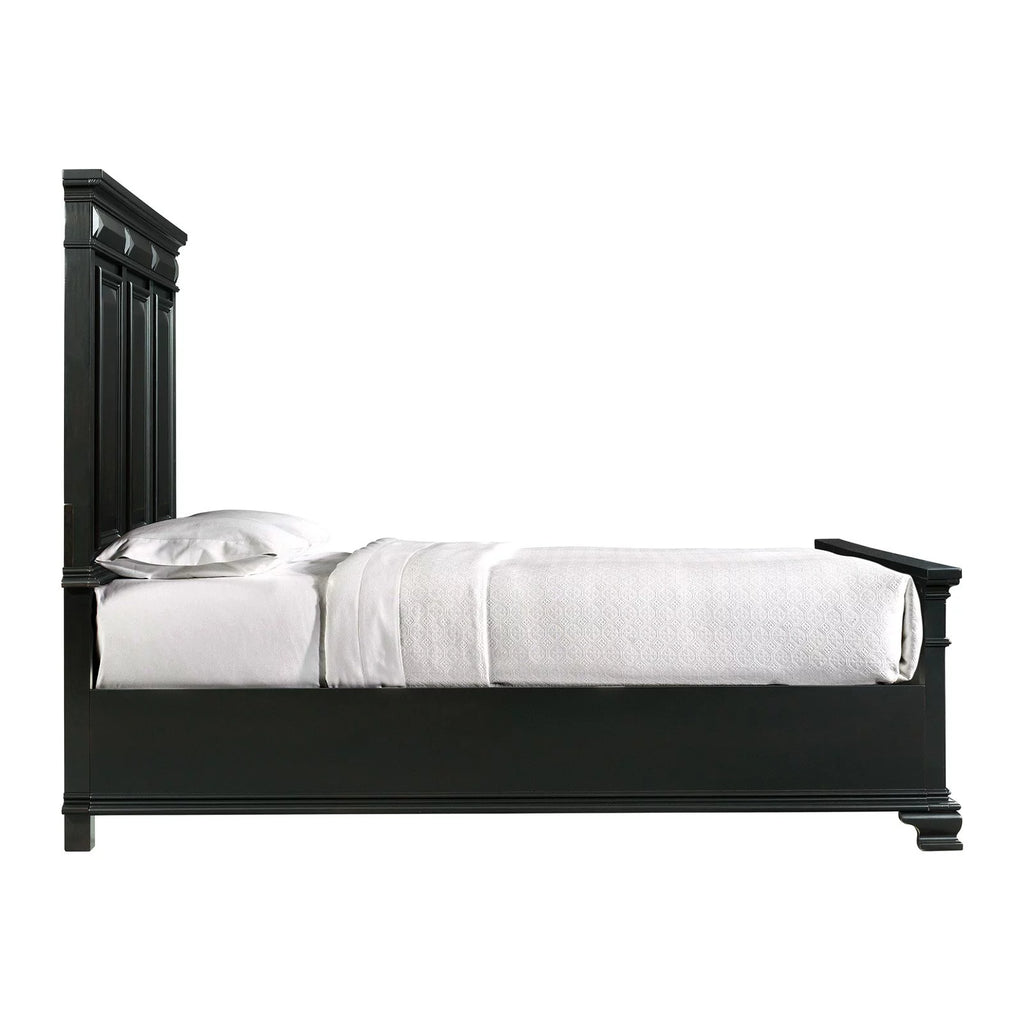 King Panel Bed in White J8403