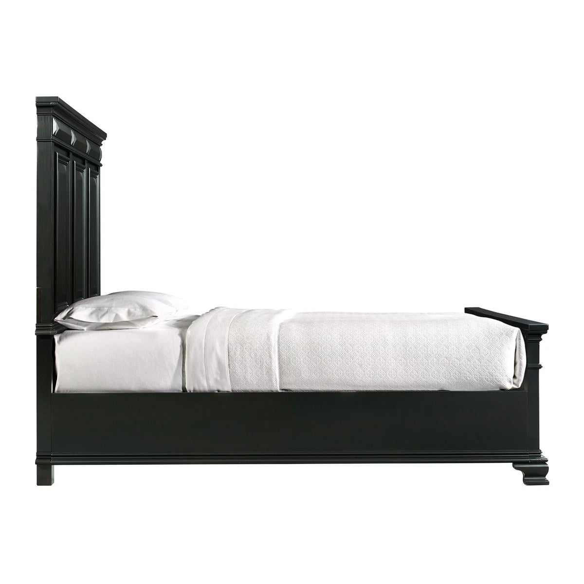 King Panel Bed in White J8403