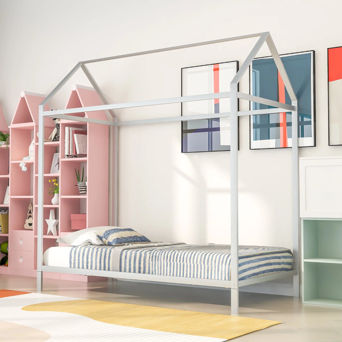 Twin Size Metal Platform Bed Frame G388639