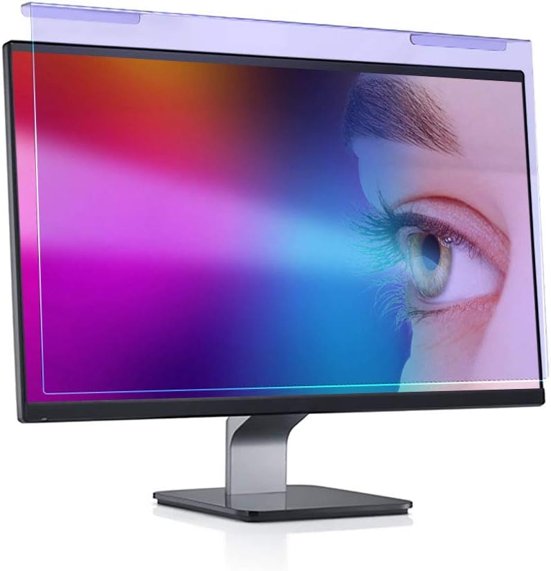 Anti Blue Light Screen Protector for 23 23.6 23.8 24 inch Desktop Monitor, Widescreen Frame Hanging Type, Pack of 2 V7948