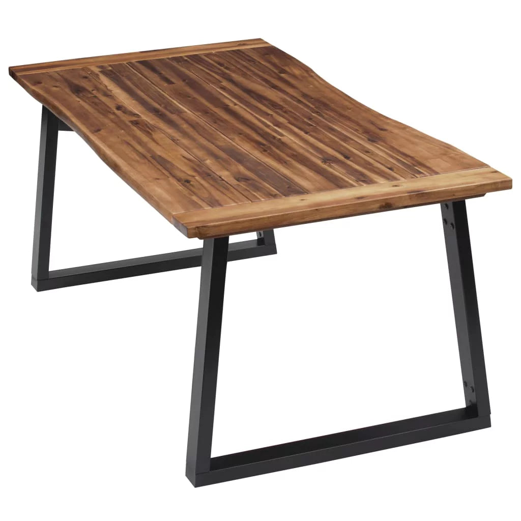 Acacia Wood Dining Table with Metal Frame L99737