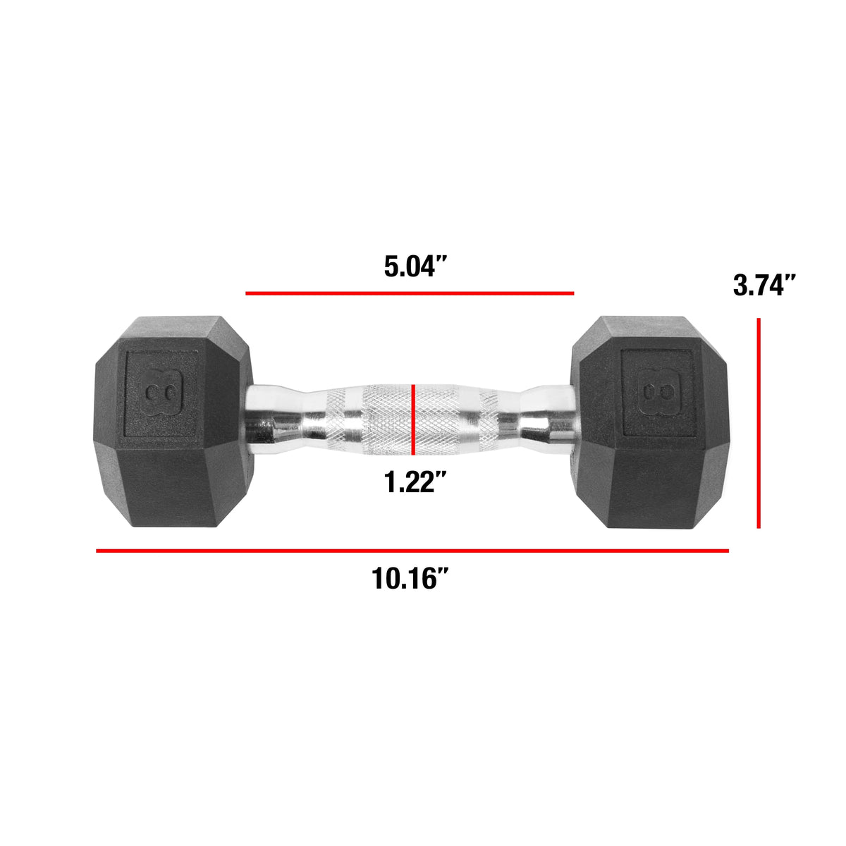 15lb Coated Rubber Hex Dumbbell Pair D59288