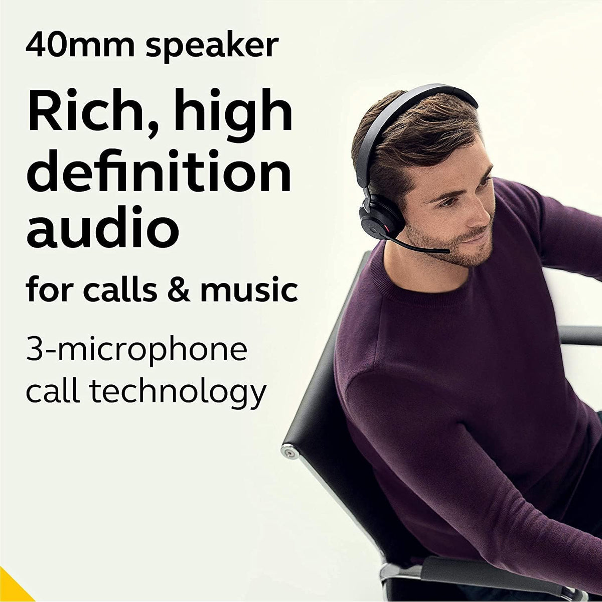 Black Wireless Bluetooth Headset with Passive Noise Cancelling N36352