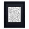 Nautical Shells Black Frame 16x20-Inch X979