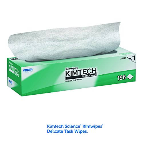Kimwipes Delicate Task Wipers, 1-Ply, 196 per Box, Case of 15 Boxes L62130