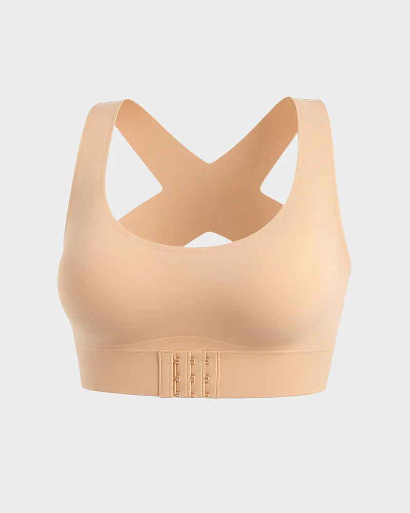 Front Closure Cross-Back Wireless Bra P79672