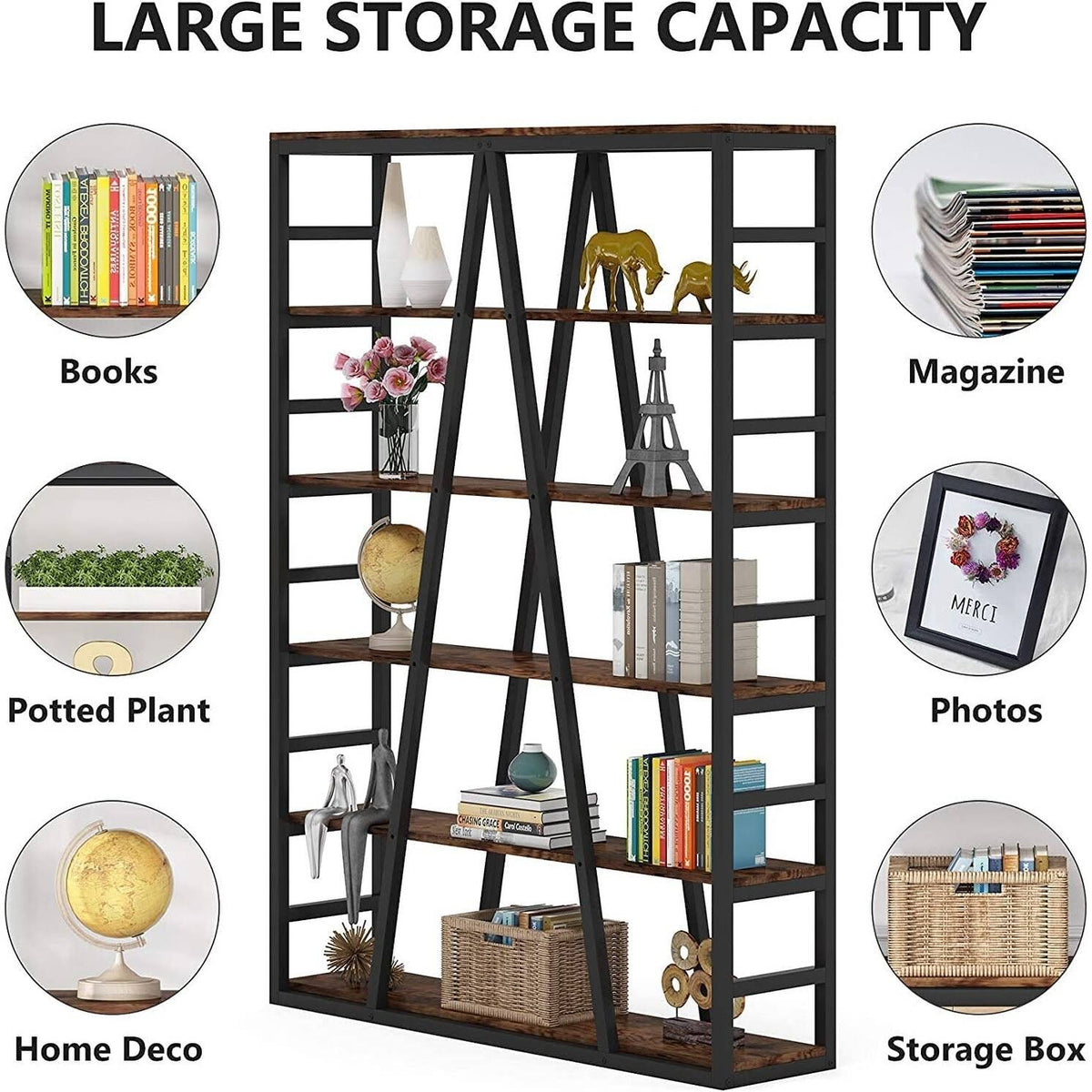 White Open Bookshelf Y63194