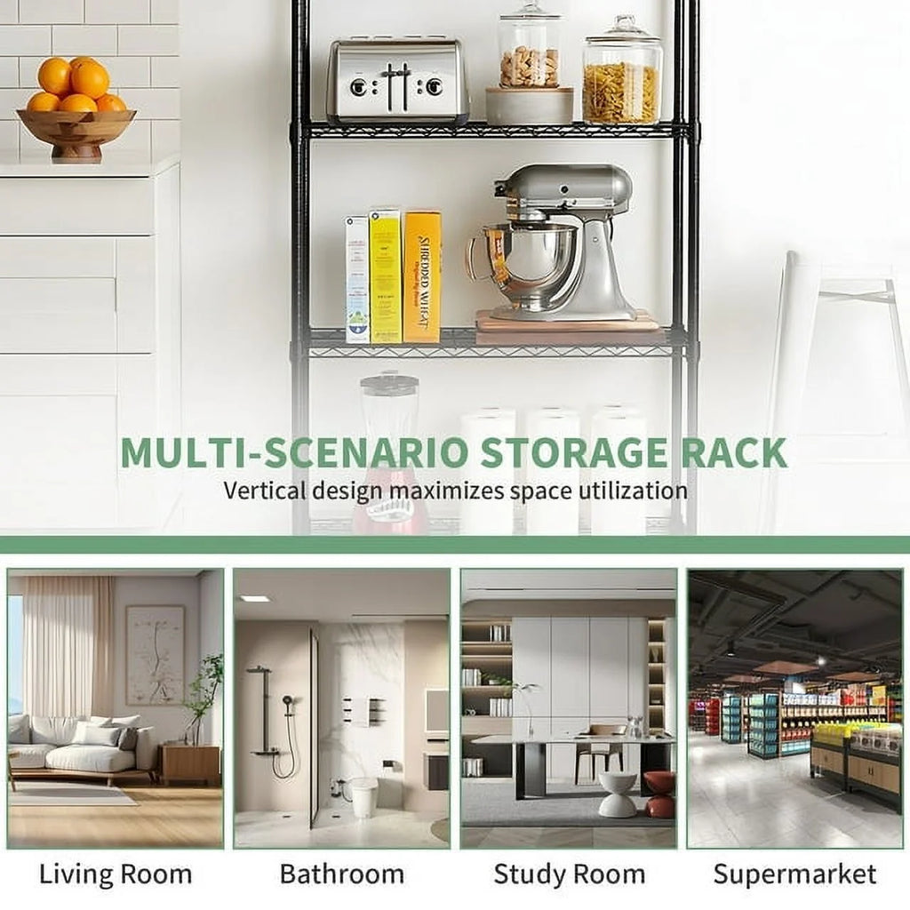 5 Tier Metal Storage Shelving Unit 35 x 14 x 70" Q615