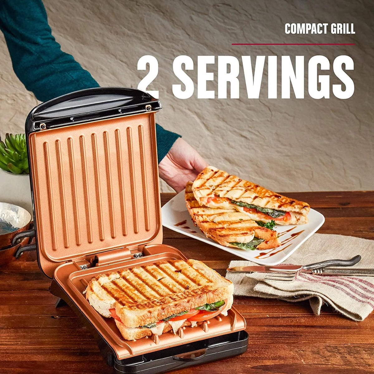 Black Electric Indoor Grill and Panini Press E4888