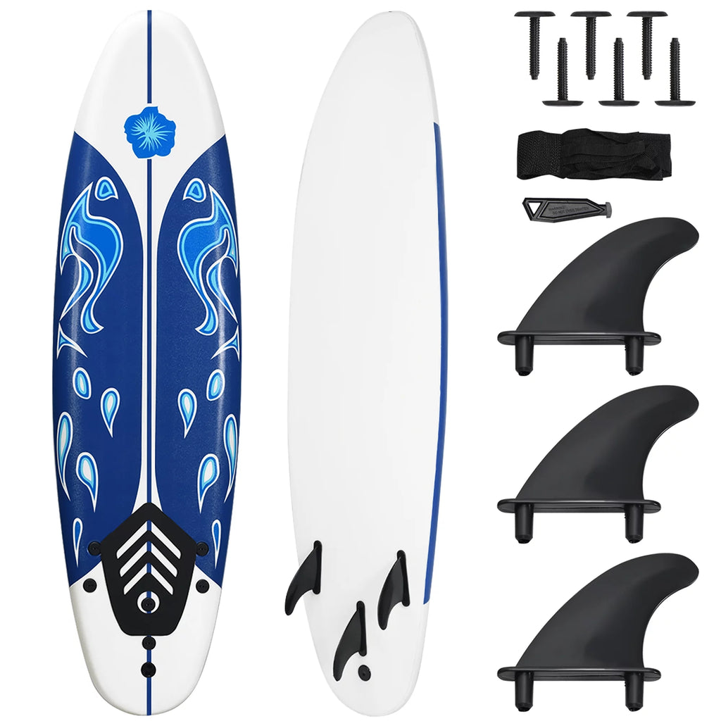 6' Foamie Body Surfing Board with 3 Fins & Leash Q631912