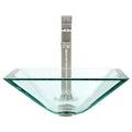 Crystal Brushed Nickel Vessel Faucet Ensemble K906776