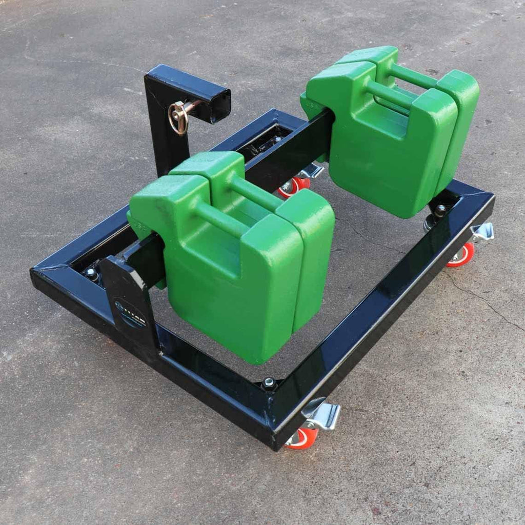 Black Rolling Suitcase Weight Cart with Receiver W12807