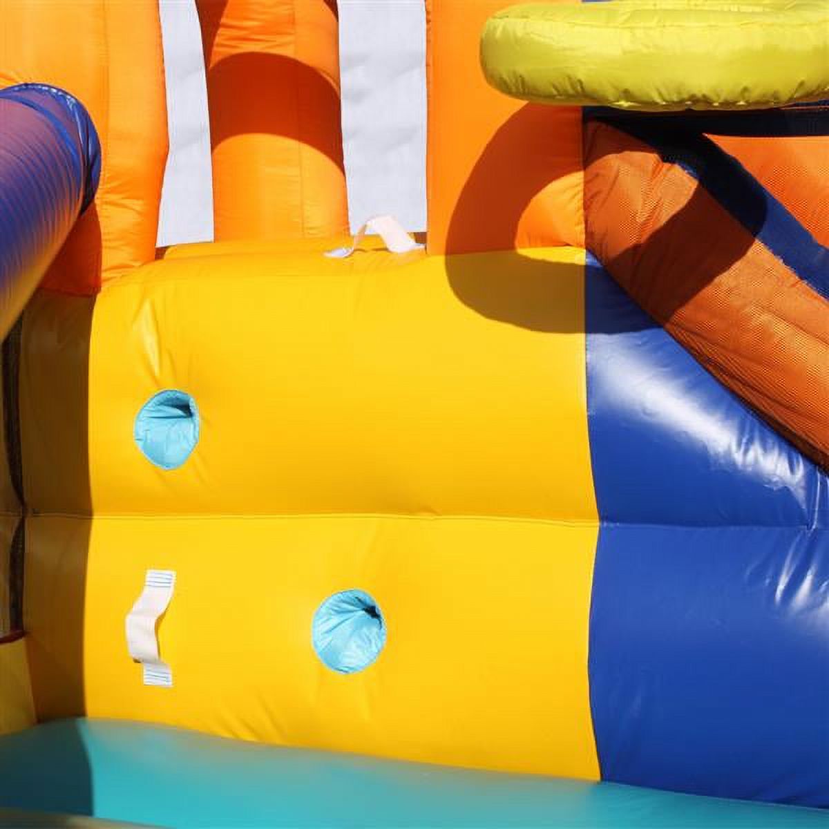 Inflatable Bounce House Slide Bouncer with Basketball Hoop Climbing Wall E126