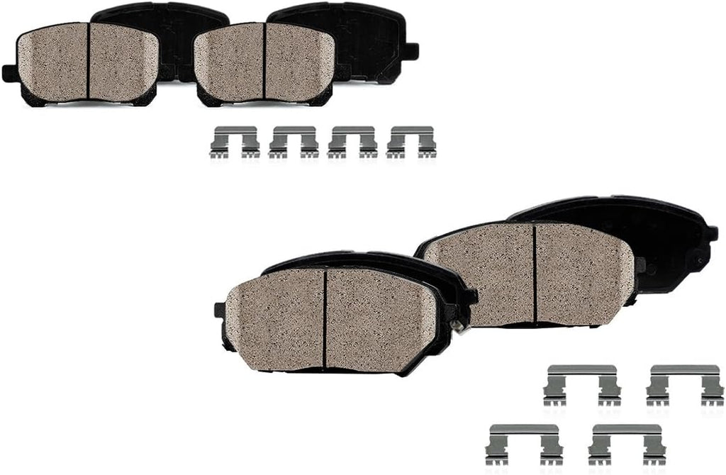 8 Ceramic Brake Pads with Hardware P296