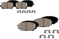 8 Ceramic Brake Pads with Hardware P296