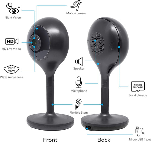 2 Pack 1080p HD Indoor Smart Security Camera with 2-Way Talk and Motion Detection Y283851