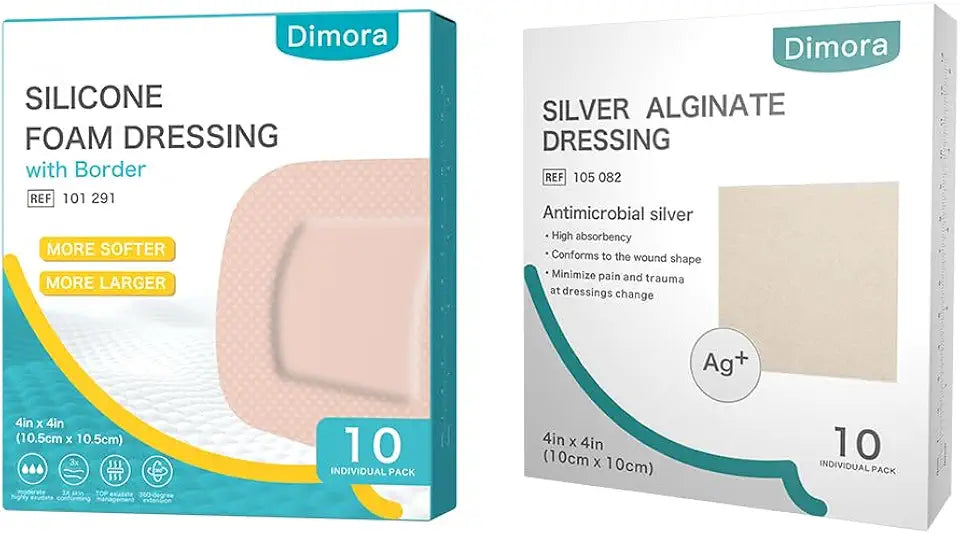 Silver Antibacterial Alginate & Silicone Foam Wound Dressing F659395