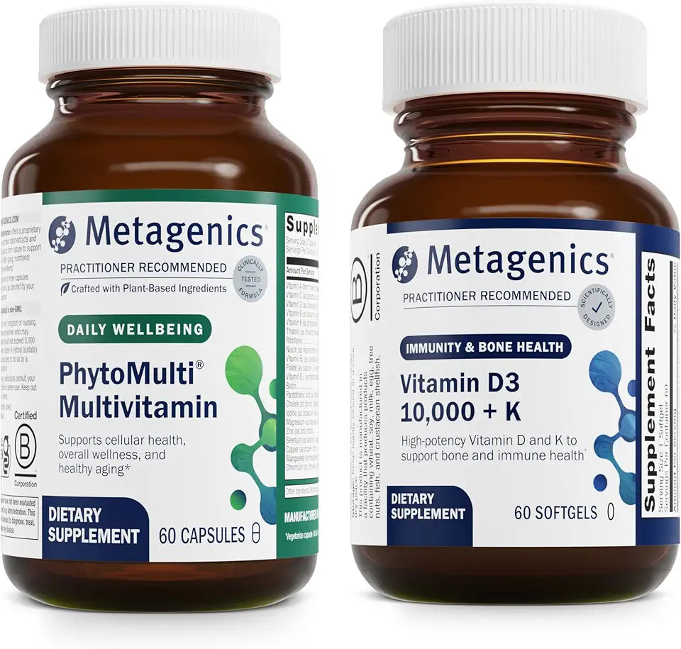 60 Capsules PhytoMulti & 60 Softgels D3 10,000 + K A504