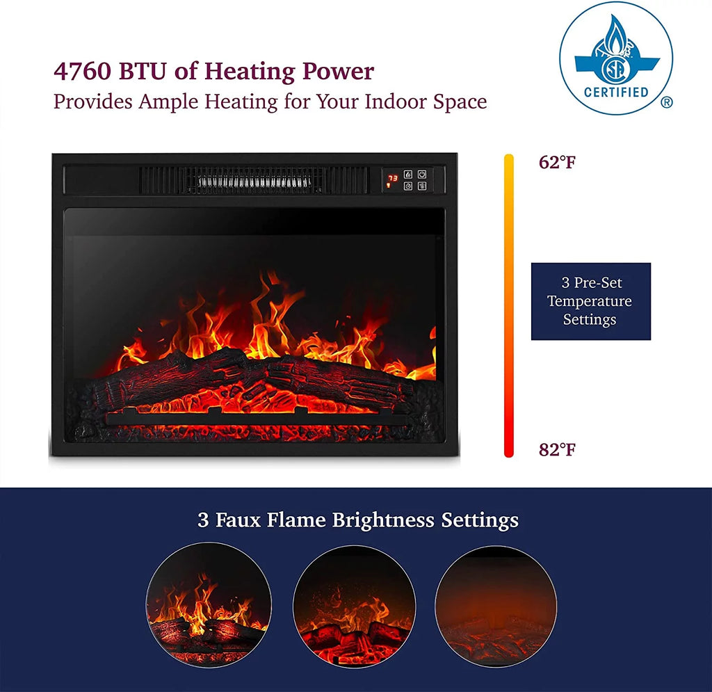 Dark Oak Fireplace TV Stand H5203