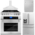 48 Rangetop, Range Hood, Refrigerator with Water and Ice Dispenser, Dishwasher, Wall Oven U96615