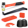 Laminate Wood Flooring Installation Kit with Tapping Block, Pull Bar, Mallet, Kneepads, 30-Piece Spacers F17919