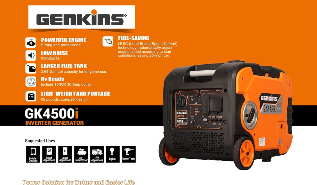 4500 Watt Portable Inverter Generator L299