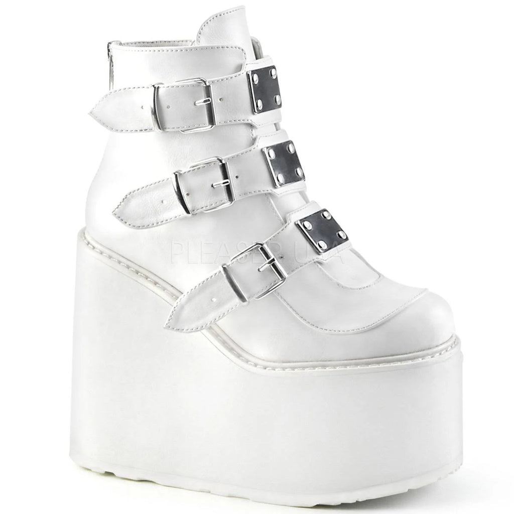 White Vegan Leather Swing-105 Shoes X4625