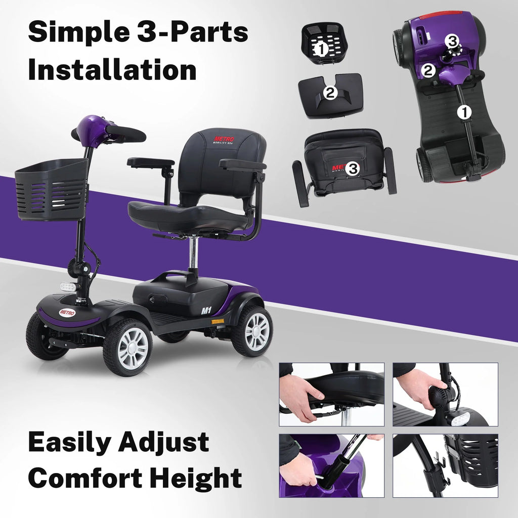 Blue 4 Wheel Mobility Scooter M464