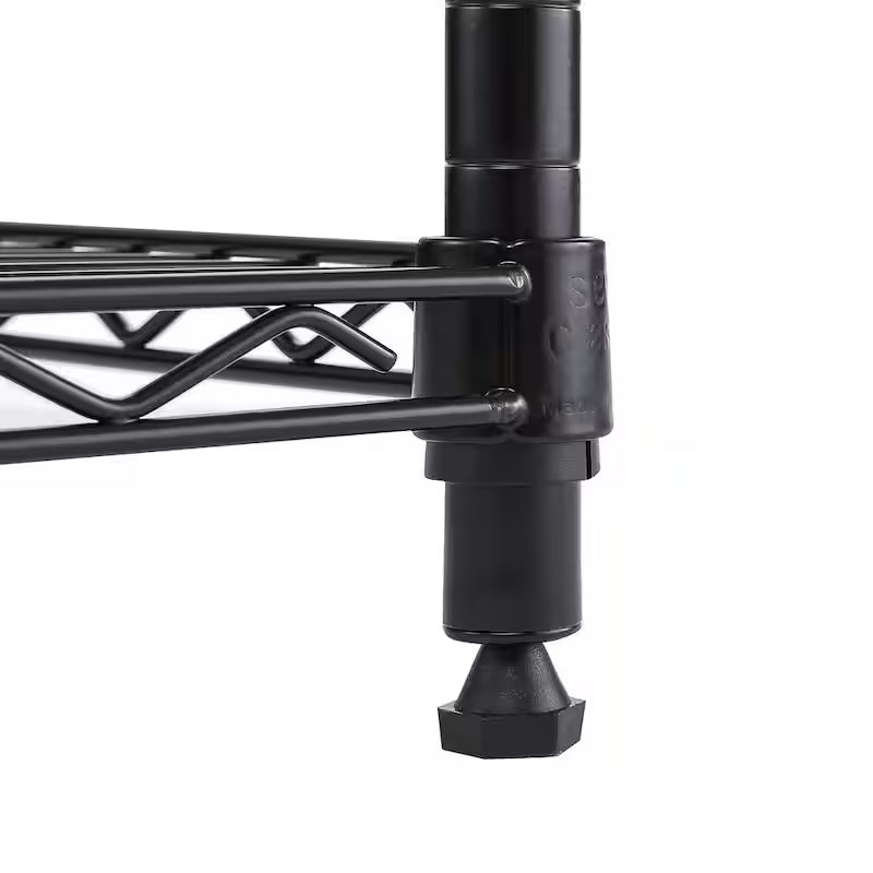 5-Tier Steel Wire Shelving System in Black N659