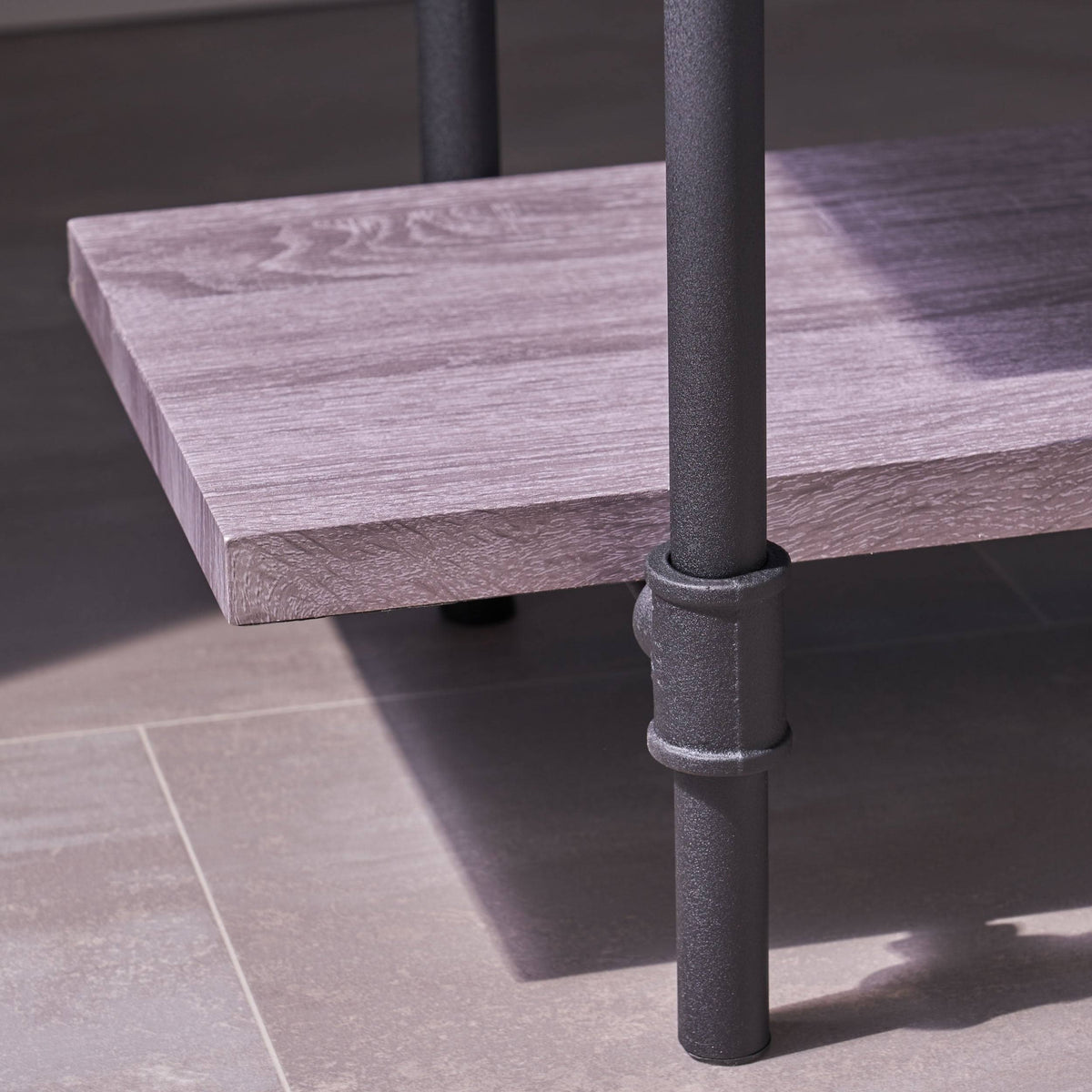 4-Tier Industrial Shelf in Dark Brown Q451