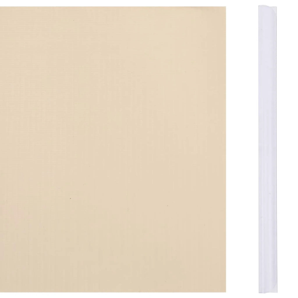 Garden Privacy Screen PVC Windscreen Cover Shade Cloth Outdoor Fence Cream 114.8ft x 0.6ft O2736