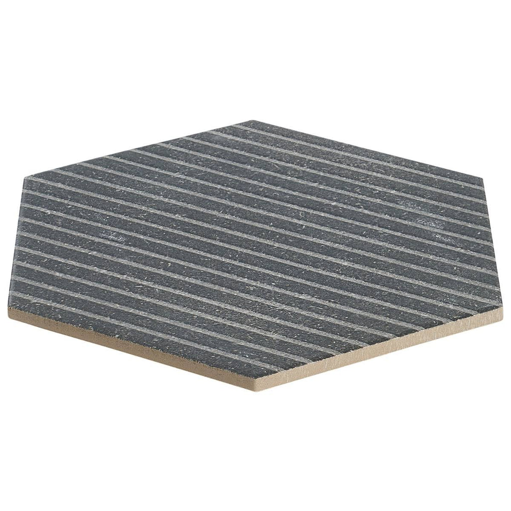 Black 9 in. Hex Matte Porcelain Floor and Wall Tile (20 Pieces 9.47 Sq. ft. / CASE) O110